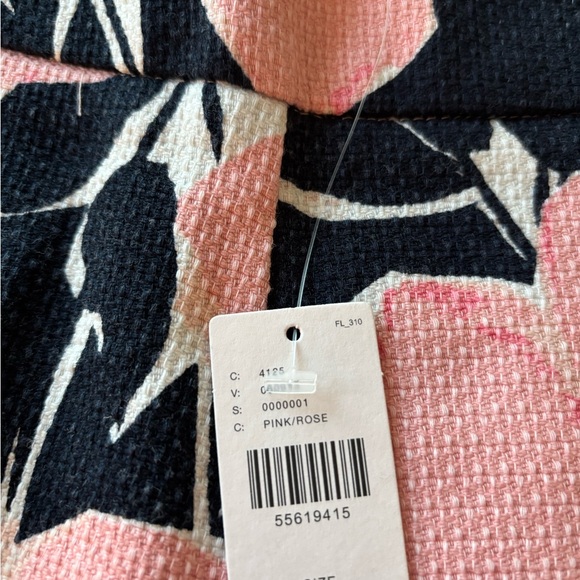 ANTHROPOLOGIE Georgie Pique Navy and Pink Daisy Floral Shorts - Picture 7 of 11